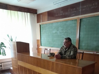 Зустріч студентів із захисником України, ветераном російсько-української війни Володимиром Гетьманом