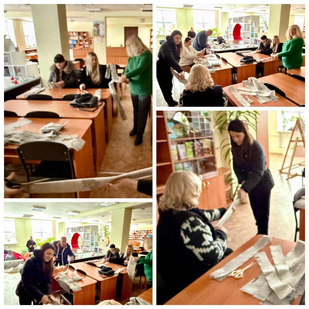 Викладачі кафедри соціально-гуманітарних і правових дисциплін, долучилися до плетіння сіток для наших захисників.